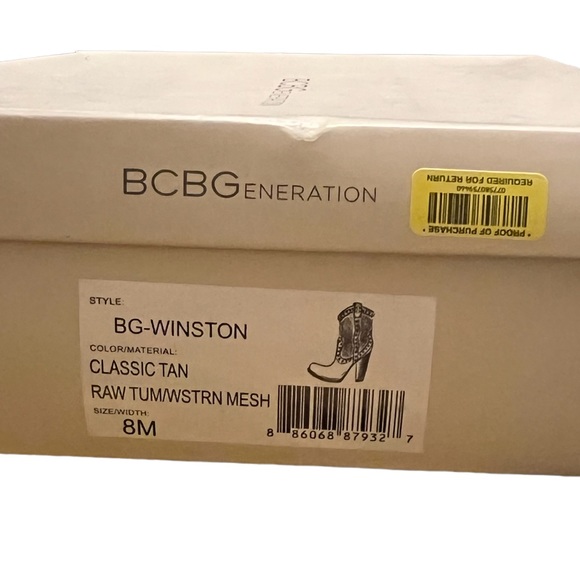 BCBG Winston Tan and Mesh Western Boots - Picture 11 of 15